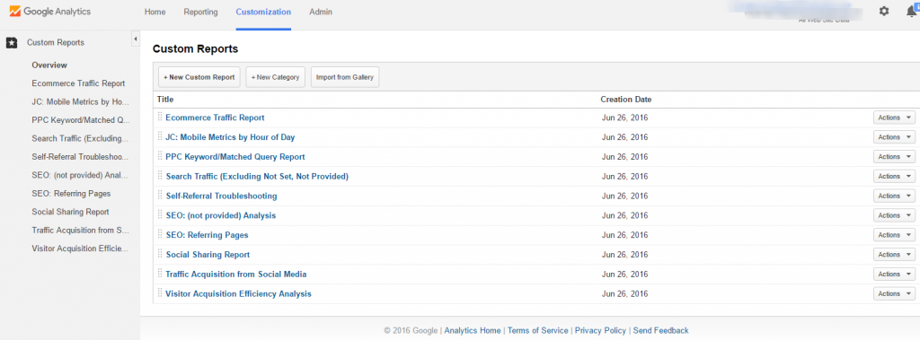 Custom Reports