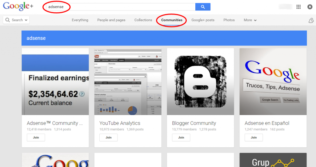 Google Plus Communities